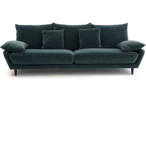 Bank in fluweel, 5-zit, Lenakine AM.PM. Fluweel materiaal. Maten 5-zit. Groen kleur