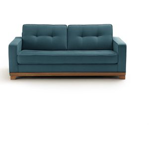 Omvormbare bank katoen/linnen, Bultex, Ajis SO'HOME. Katoen / linnen materiaal. Maten 2-zit. Blauw kleur