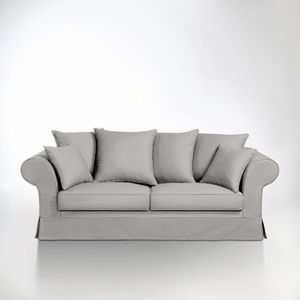 Zetel, Bultex, in halfgevlochten katoen Adelia LA REDOUTE INTERIEURS. Katoen materiaal. Maten 2-zit. Grijs kleur
