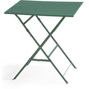 Vierkante plooibare tafel in metaal, Ozevan LA REDOUTE INTERIEURS. Metaal materiaal. Maten één maat. Groen kleur