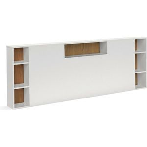 Hoofdbord XL met opberging, BIFACE LA REDOUTE INTERIEURS. Medium (mdf) materiaal. Maten 160 cm. Wit kleur