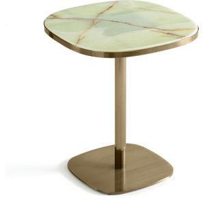 Bistrot tafel met plateau in jade Ø60 cm Lixfeld AM.PM. Marmer materiaal. Maten 2 personen. Groen kleur