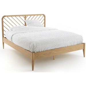 Bed met bedbodem Anda LA REDOUTE INTERIEURS. Licht hout materiaal. Maten 160 x 200 cm. Kastanje kleur