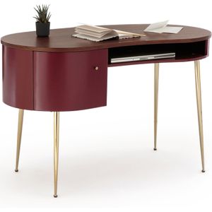 vintage bureau met laagje notelaar, Topim