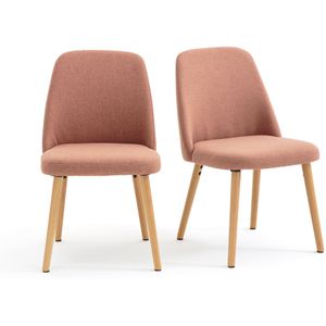 Set van 2 stoelen Jimi LA REDOUTE INTERIEURS. Stof materiaal. Maten één maat. Roze kleur