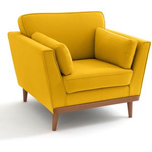 Fauteuil katoen/linnen, Tasie LA REDOUTE INTERIEURS. Katoen / linnen materiaal. Maten 1-zit. Geel kleur