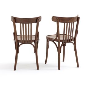 Set van 2 stoelen met spijlen, Bistro LA REDOUTE INTERIEURS. Hout materiaal. Maten één maat. Kastanje kleur