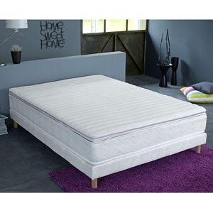 Topdekmatras comfort mousse HR, 7 zones LA REDOUTE INTERIEURS.  materiaal. Maten 80 x 200 cm. Wit kleur