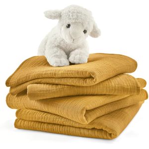 Set van 4 luiers in tetra, Kumla LA REDOUTE INTERIEURS. Stof materiaal. Maten één maat. Geel kleur