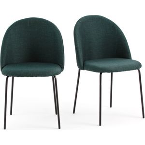Set van 2 stoelen Nordie LA REDOUTE INTERIEURS. Stof materiaal. Maten één maat. Groen kleur