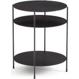 Bijzettafel met 3 plateaus,  Hiba LA REDOUTE INTERIEURS. Metaal materiaal. Maten één maat. Zwart kleur