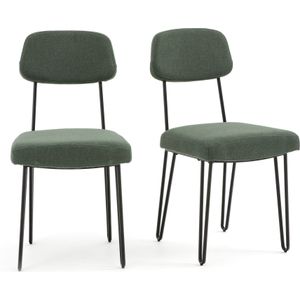 Set van 2 vintage stoelen, Koper LA REDOUTE INTERIEURS. Stof materiaal. Maten één maat. Groen kleur