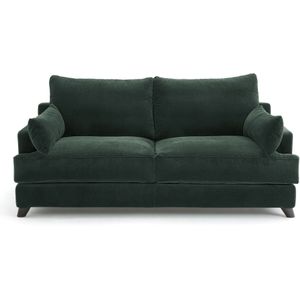 Omvormbare bank in fluweel, Alwine AM.PM. Fluweel materiaal. Maten 3-zit. Groen kleur