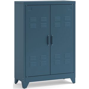 Hiba - Lage Kast - Pruisisch Blauw - Metaal - 2 Deuren
