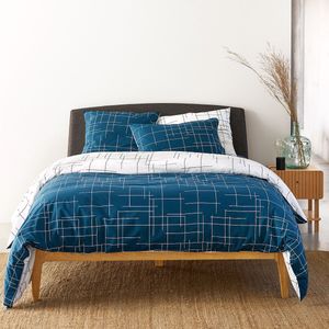 Wheat jurk Elma blauw wit gestreept