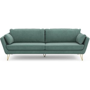 Zetel in fluweel, 3, 4 of 5-zit Topim LA REDOUTE INTERIEURS. Fluweel materiaal. Maten 5-zit. Blauw kleur