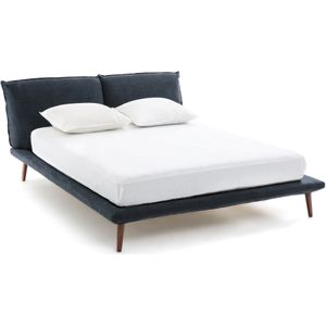 Bed Aurore stonewashed linnen, design E. Gallina AM.PM. Stof materiaal. Maten 180 x 200 cm. Blauw kleur