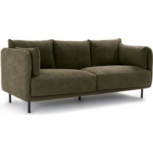 Zetel 3, 4-zit, getextureerde stof, Victor LA REDOUTE INTERIEURS. Getextureerde stof materiaal. Maten 4/5 zit. Groen kleur