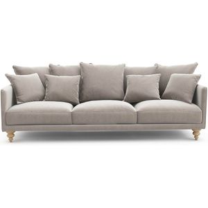 Fluwelen bank, Lazare AM.PM. Fluweel materiaal. Maten 5-zit. Grijs kleur