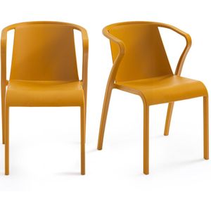 Set van 2 fauteuils in polypropyleen, Predsida LA REDOUTE INTERIEURS.  materiaal. Maten één maat. Geel kleur