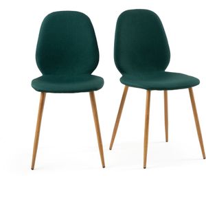 Set van 2 stoelen Nordie LA REDOUTE INTERIEURS. Stof materiaal. Maten één maat. Groen kleur