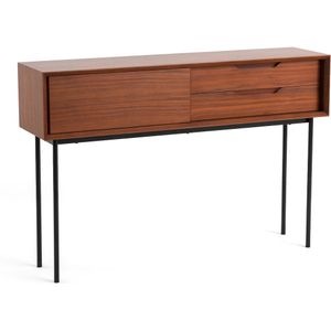 Console in fineer notenhout, Noyeto LA REDOUTE INTERIEURS. Medium (mdf) materiaal. Maten één maat. Zwart kleur