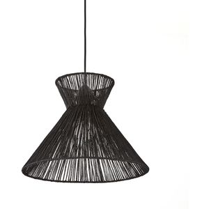 Hanglamp Ø37,5 cm, Yaku LA REDOUTE INTERIEURS. Hennep materiaal. Maten één maat. Zwart kleur