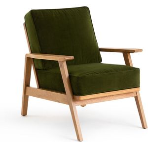 Vintage fauteuil, Linna LA REDOUTE INTERIEURS. Polyester materiaal. Maten één maat. Groen kleur