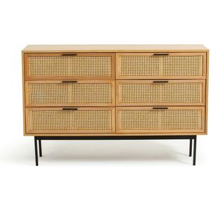 LA REDOUTE INTERIEURS - Waska - Ladekast - Naturel/Zwart - MDF/Eik/Rotan