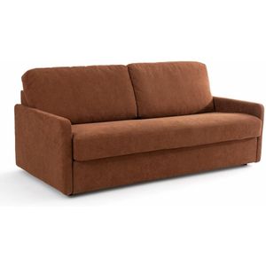Bank-bed, getextureerde stof, latex Marta LA REDOUTE INTERIEURS. Getextureerde stof materiaal. Maten 3-zit. Kastanje kleur