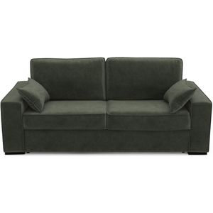 Zetel-bed fluweel, mousse Cécilia LA REDOUTE INTERIEURS. Fluweel materiaal. Maten 4-zit. Groen kleur