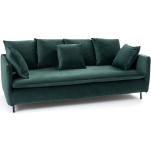 Zetel in fluweel 3- of 5-zit, Ivete LA REDOUTE INTERIEURS. Fluweel materiaal. Maten 5-zit. Groen kleur