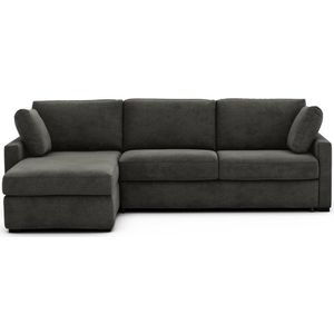 Hoekbank-bed, getextureerde stof, mousse, Timor LA REDOUTE INTERIEURS. Getextureerde stof materiaal. Maten omkeerbare hoek. Grijs kleur