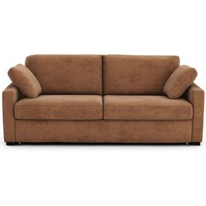 Timor - Bank-bed - Kastanje - Getextureerde Stof - Bultex