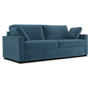 Zetel-bed fluweel, mousse, Timor LA REDOUTE INTERIEURS. Fluweel materiaal. Maten 3-zit. Blauw kleur