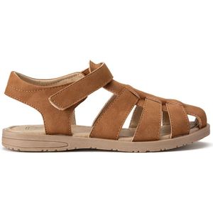 Sandalen met klittenband LA REDOUTE COLLECTIONS. Synthetisch materiaal. Maten 27. Kastanje kleur