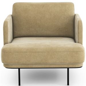 Fauteuil in stonewashed fluweel, Antoine, E Gallina
