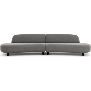 6-zit bank stonewashed fluweel, Rosebury AM.PM. Stonewashed fluweel materiaal. Maten 6-zit. Zwart kleur