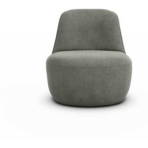 Fauteuil in stonewashed fluweel, Rosebury AM.PM. Stonewashed fluweel materiaal. Maten 1-zit. Groen kleur