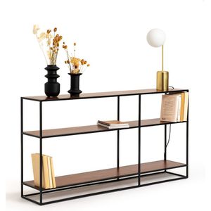 La Redoute Intérieurs - Watford - Console Rek - Zwart/Notenhout - MDF/Staal