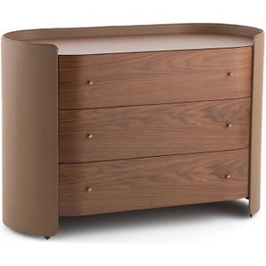 Commode notenhout/leer, Firmo