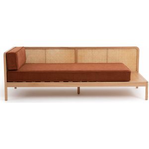 Scillia - Daybed - Kastanje - Polyester - Rotan Vlechtwerk