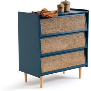Taga - Ladekast - Pauwblauw - Rotan en Gelakt MDF