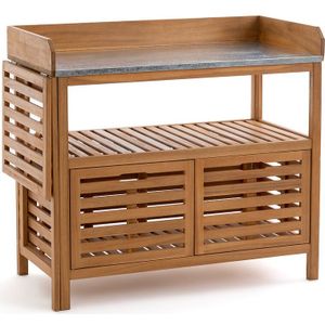 Tuiniertafel in acacia, Wassif LA REDOUTE INTERIEURS.  materiaal. Maten één maat. Beige kleur