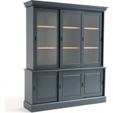 La Redoute Intérieurs - Poiret - Vitrinekast - Pruisisch Blauw - Massief Dennenhout