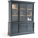 La Redoute Intérieurs - Poiret - Vitrinekast - Pruisisch Blauw - Massief Dennenhout
