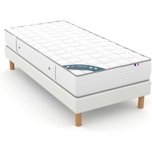 Matras met veren en schuim, medium stevig comfort LA REDOUTE INTERIEURS.  materiaal. Maten 90 x 200 cm. Wit kleur