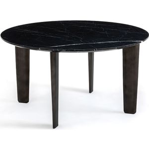 Eettafel marmer Ø140 cm, Dolmena AM.PM. Marmer, metaal materiaal. Maten 8 personen. Zwart kleur