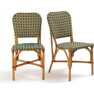 Set van 2 gevlochten stoelen, Musette LA REDOUTE INTERIEURS. Rotan materiaal. Maten één maat. Geel kleur