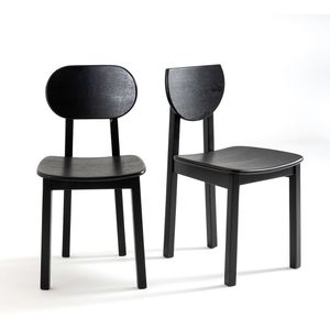 Set van 2 stoelen in essenhout , Tribal